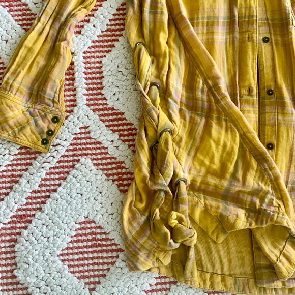 Free People • Plaid Tie Side Top - Picture 6 of 8